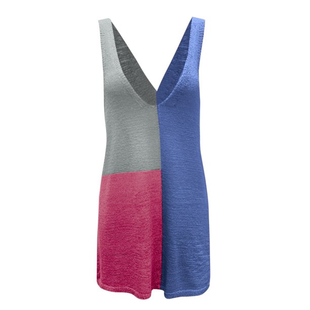 Chaleco pequeño Gibobby primavera verano mujer camisola informal holgada Color de contraste