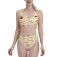 thumbnail image 2 of Picia Coffee Time Women's High Waisted Bikini Scoop Neck Swimsuit Two Pieces Bathing Suit-Large, 2 of 8