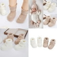 thumbnail image 2 of Soft Knit Baby Booties Comfortable First Walkers Warm & Soft Baby Booties Warm Toddler Booties for Newborns & Toddler, 2 of 9