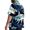 thumbnail image 3 of Starry Shark Men's Casual Hawaiian Shirt Printed Button Down Short Sleeve Summer Beach Shirts Unisex, 3 of 6