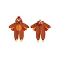 thumbnail image 2 of RUINIXCW Toddler Baby Girl Boy Thanksgiving Turkey Costume Kids Halloween Costume Infant Baby Boy Girl Fall Winter Clothes Warm Fleece Romper Long Sleeve Hooded Zip Up Jumpsuit, 2 of 10