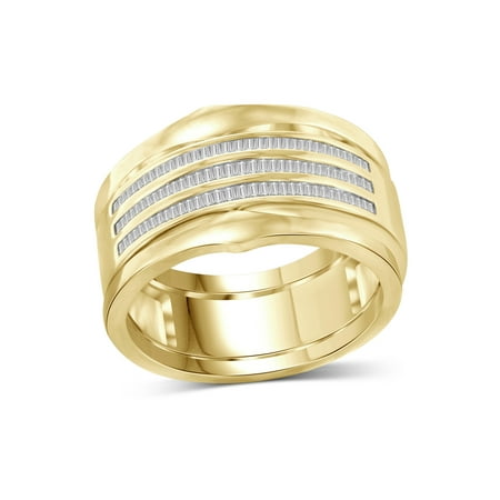 JewelersClub 1/2 Carat T.W. White Diamond 14K Gold Over Silver Stackable Ring