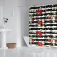 thumbnail image 2 of Pioneer Flower Floral Print Pattern Shower Curtain 72"x84" ,Bathroom Decorative Shower Curtains Set with 12 Hooks,Modern Waterproof Washable Shower Curtain, 2 of 6