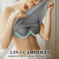 thumbnail image 2 of HUGFEGWE Débardeurs avec Soutien-Gorge Intégré, Camisole en Coton Extensible à Bretelles Réglables pour Femmes avec Soutien-Gorge Intégré Rembourré AZ824-6153, 2 of 7