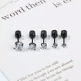 thumbnail image 5 of QQTDFG Stud Earrings for Women Men Cartilage Piercing Jewelry Cubic Zirconia-Silver-3mm, 5 of 9
