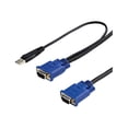 thumbnail image 2 of StarTech.com 10 ft Ultra Thin USB VGA 2-in-1 KVM Cable - VGA KVM Cable - USB KVM Cable - KVM Switch Cable (SVECONUS10) - Video / USB cable - USB, HD-15 (VGA) (M) to HD-15 (VGA) (M) - 10 ft - black - for P/N: CAB831HDU, RACKCONS1908, SV1631DUSBUK, SV565DUTPU, SV565UTPUL, SV831DUSBUK, 2 of 4