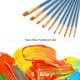 thumbnail image 4 of 10 piezas conjunto de pinceles azules pinceles de pintura de arte profesional pelo de nylon mango de MABOTO Cepillo de pintura, 4 of 7