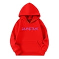 thumbnail image 5 of Moonsky Sudadera con capucha y cordón HUNTRX, estampado de grupo de chicas coreanas, jersey corto, suave y cómodo, top de manga larga para primavera y otoño. Rojo 160, 5 of 5