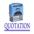 thumbnail image 1 of QUOTATION Self Inking Rubber Stamp Custom Shiny Office Stationary Stamp, 1 of 1