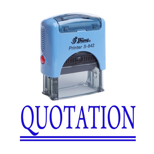 QUOTATION Self Inking Rubber Stamp Custom Shiny Office Stationary Stamp