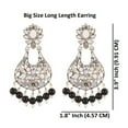 thumbnail image 4 of Efulgenz Crystal CZ Rhinestone Boho Earrings Geometric Round Dangle Statement Earring Set for Women , Black, 4 of 6