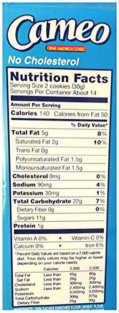 Nabisco Cameo Creme Sandwich Cookies, 14.5 Oz (Pack of 2)