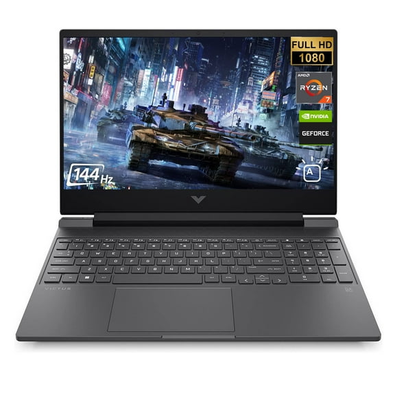HP Victus Gaming Laptop, 15.6" FHD IPS 144Hz Display, AMD Ryzen 7 5800H, GeForce RTX 3050Ti, 16GB RAM, 512GB SSD, Webcam, HDMI, Backlit KB, Wi-Fi 6, Windows 11 Home