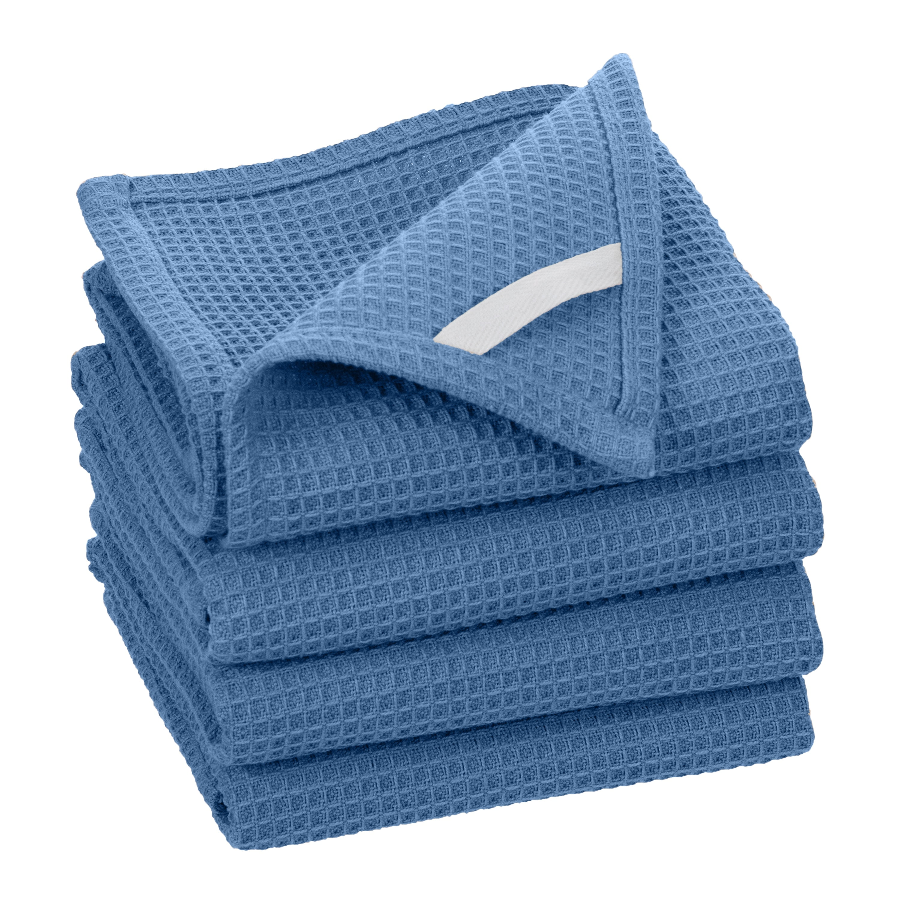 Fabstyles Broadway Waffle 6 Piece Kitchen Towel 100% Cotton, 28" x 18"