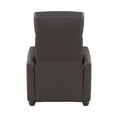 thumbnail image 5 of Jiana 35 Inch Push Back Recliner Chair- Brown Faux Leather- Solid Wood, 5 of 6