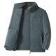 thumbnail image 2 of pstuiky camisas de manga larga para hombre, Blusa/camisa informal y moderna de color liso con cuello alto y cremallera para hombre Tops casuales para hombres l, 2 of 4