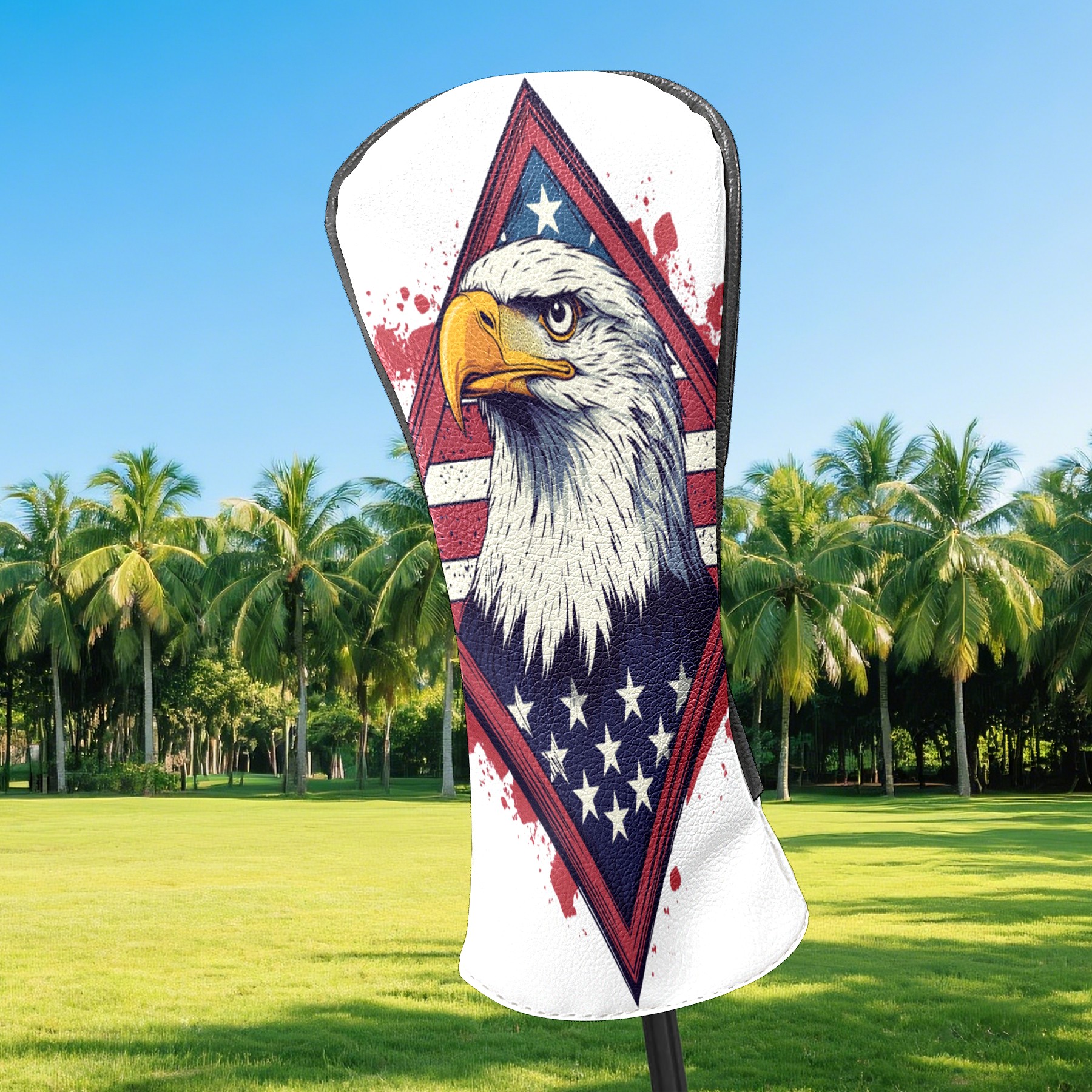 Golf Club Covers PU Leather Waterproof Head Covers for Fairway Woods Hybrids