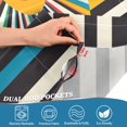thumbnail image 5 of Yayeee Kitchen Curtains Tier Set of 2 Light Filtering 57"x36" Over Sink Window Panels, Geometric Stripes, 5 of 7