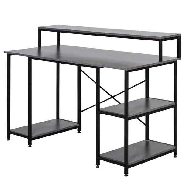 Office Home Computer Desk Workstation with Side Storage Shelves