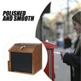 thumbnail image 3 of Clispeed Wall Mountable Wooden Mailbox for Classroom, Dark Brown Comment Box, Single Piece Organizer, 3 of 8