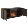 thumbnail image 5 of Evelyn&Zoe Greer Rectangular TV Stand with Log Fireplace for TV's up to 65" in Alder Brown, 5 of 5