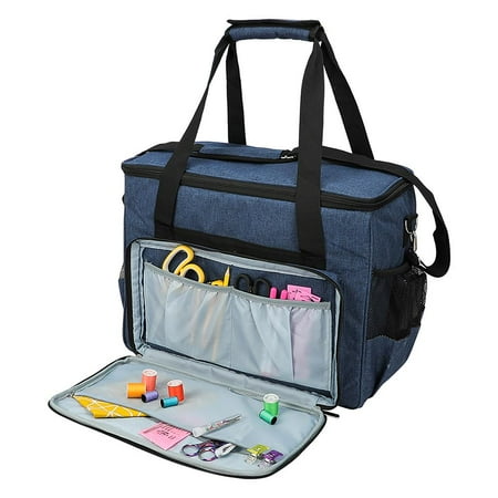 

Linyer Waterproof Sewing Machine Bag Portable Large Capacity Travel Storage Bag Blue
