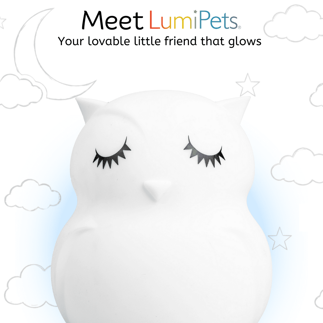 LED Nursery Night Lights for Kids: LumiPets Cute Animal Silicone Baby Night Light with Touch Sensor and Remote - Portable and Rechargeable Infant or Toddler Cool Color Changing Bright Nightlight Lamp