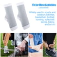 thumbnail image 3 of Unique Bargains 1 Pair Ankle Compression Sleeve Socks Foot Ankle Brace for Men Women Achilles Tendon White Gray Size L/XL, 3 of 7