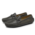 thumbnail image 3 of Spring Summer New Men's Casual Hollow Loafers Slip On Breathable Mesh Leather Flats Boat Shoes Driving Shoes Moccasins, 3 of 15
