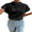 Black, variant on Women's Silk High Neck Ruched Shirt Summer Short Sleeve Elegant Tops S-2XL