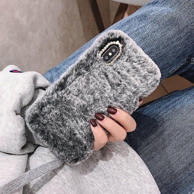 Fundas de regalo para mujer para Samsung Galaxy A34, A54, A24, A14, A04, A04E, A04S, M13, S23, S22 Ultra, S21 FE, peludas, esponjosas, cálidas, suaves, funda de teléfono de piel qiuyongming unisex