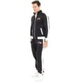 thumbnail image 7 of Notus Men’s Tracksuits Sweatsuits for Men Track Suits Set 2 Piece Fleece Athletic Jogging Sweatpants Sweat Suits 2 Piece Outfits Jogger Set sweatsuits 2-piece set White Black L, 7 of 7