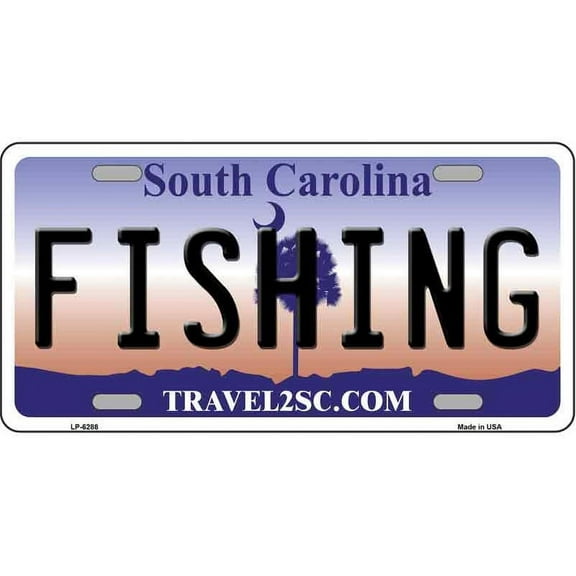 Fishing South Carolina Novelty Metal License Plate LP-6288