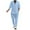 Sky Blue, variant on VBTAPA Mens Linen Sets 2 Piece Long Sleeve Button Down Shirt and Drawstring Long Pants Set Summer Beach Outfits with Pockets on Sale Black XXL