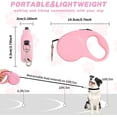 thumbnail image 2 of Correa retráctil para perros, correa extensible de 5 m con mango antideslizante, correa retráctil antienredos para perros pequeños y medianos de hasta 25 kg (rosa claro), 2 of 5