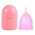 thumbnail image 2 of Reusable Menstrual Cup Set with Cleaning Brush and Protective Case, Medical Grade Silicone Period Care, 12-Hour Leak-Proof Protection,Pink,L, 2 of 7