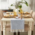thumbnail image 3 of DII Textured Cotton Table Runner, Stonewash Blue, 15"W x 72"L, 3 of 3