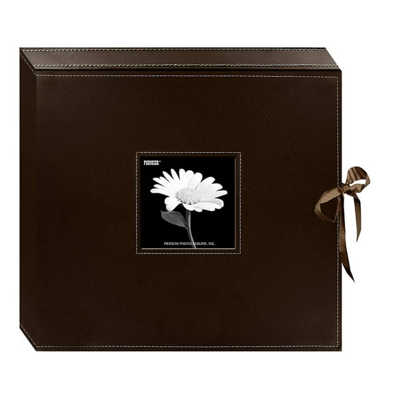 Pioneer 12x12 Memory Book Box,Photo Album Brown With Ribbon Closure