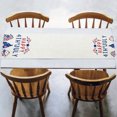 thumbnail image 6 of [Left wind] July 4th Independence Day Cotton Linen Table Runner Dresser Scarves,USA American Flag Day Theme Stars Red Stripe Table Runners for Dinning Table,13 x 72inch Non Slip Table Runners, 6 of 6