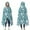 Blue Christmas Polar, variant on Wearable Blanket,Green and Red Christmas Plaid Pattern Hooded Wearable Flannel Blanket for Adults & Teens,Winter Poncho Shawl Wrap Cape Cozy Anti-Pill,50"x60"