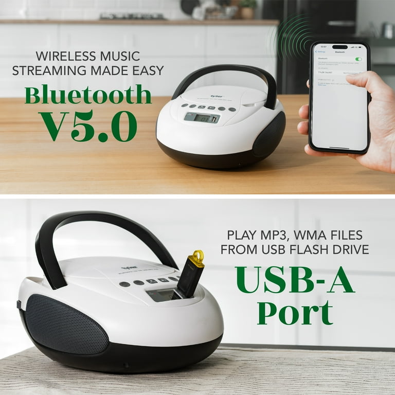 Free Shipping! Tyler Portable CD Player Boombox with FM Free Shipping! Tyler Portable CD Player Boombox with FM