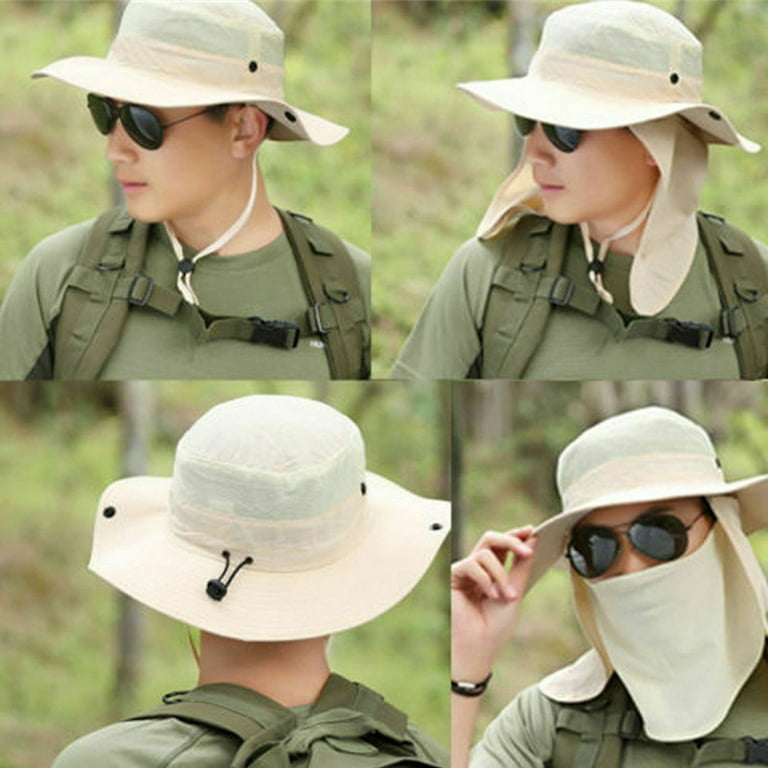 Sunisery Men Women Outdoor Fishing Hat Wide Brim Sun UV Protection Cap