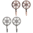 thumbnail image 2 of Shisuyan Zinc Alloy Curtain Hooks Silver Rhinestone 4Pcs 4.1x2.4x1.2in, 2 of 8