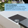 2pcs Kitchen Sink Mat Fast Draining Sink Mat Protectors Mat Dots Design