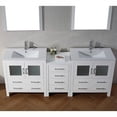 thumbnail image 5 of Virtu USA Dior 82" Ceramic Double Bathroom Vanity Cabinet Set in White, 5 of 6