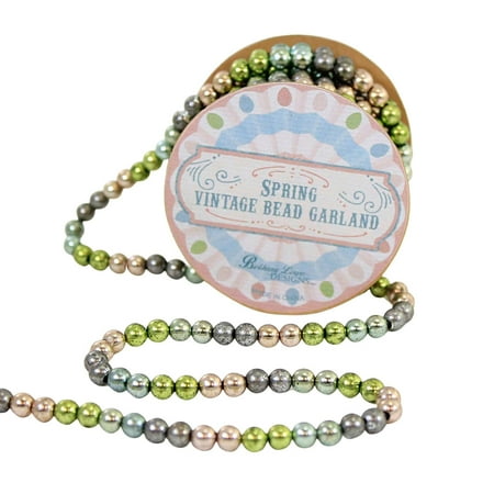 Easter Spring Mini Bead Garland Spool Plastic Vintage Lc9589