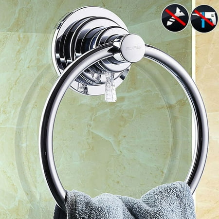 Bopai Drill Free Ful Vacuum Suction Cup Towel Ring
