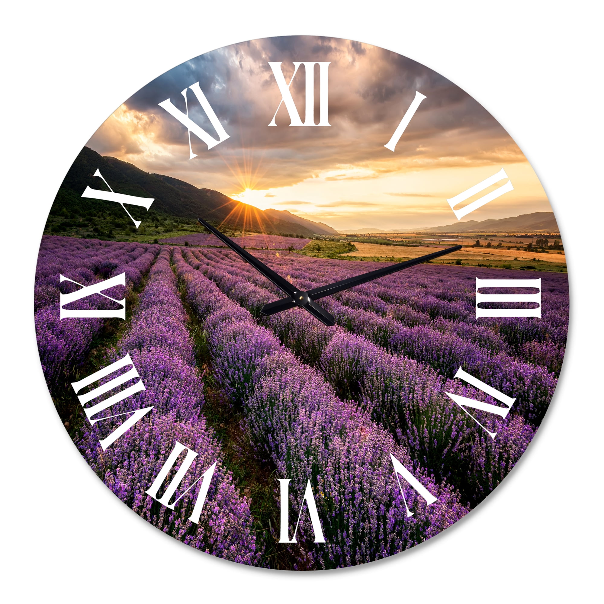 Designart 1 in Quartz Farmhouse Wall Clock
