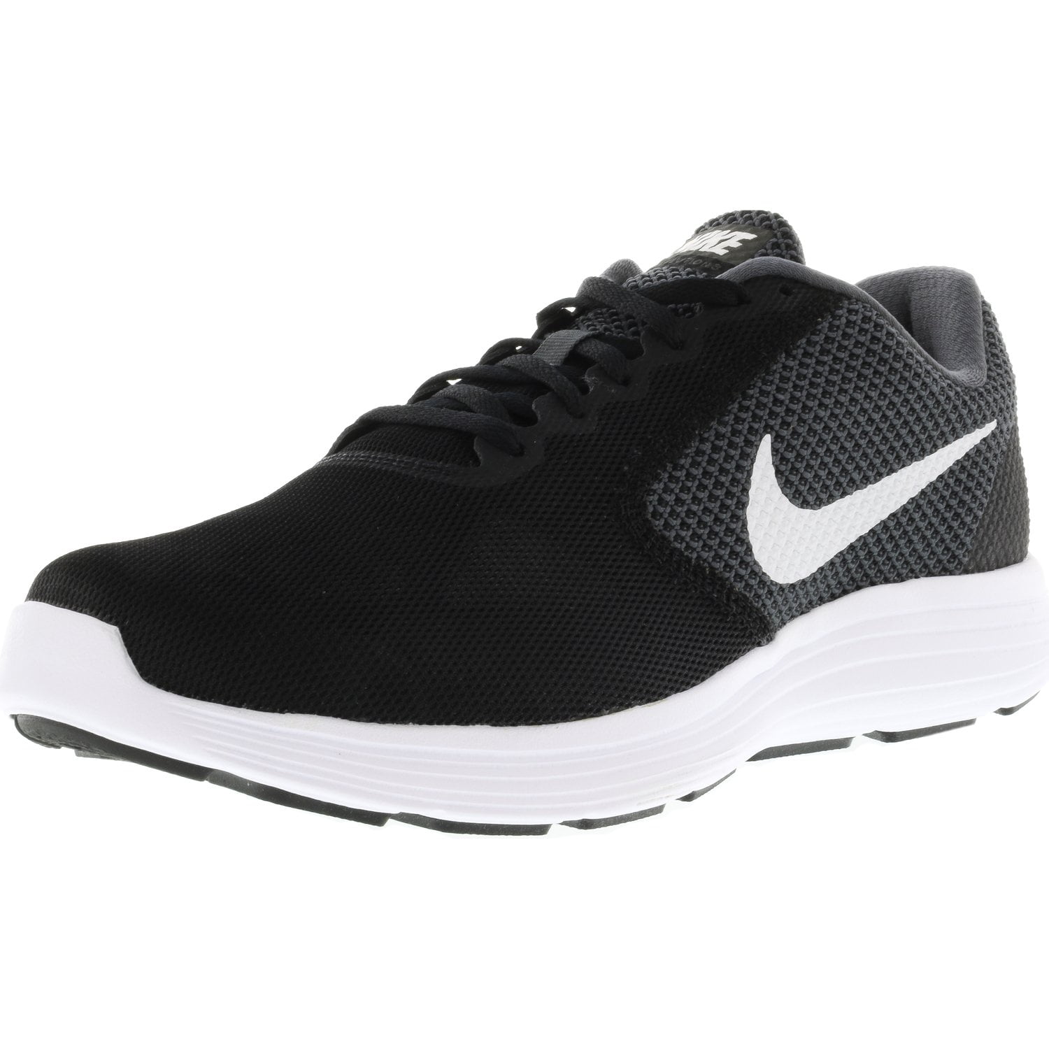 White-Black Ankle-High Running Shoe 