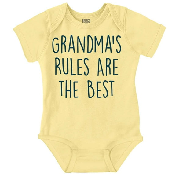 Grandmas Rules Best Cute Grandchild Romper Boys or Girls Infant Baby Brisco Brands 12M